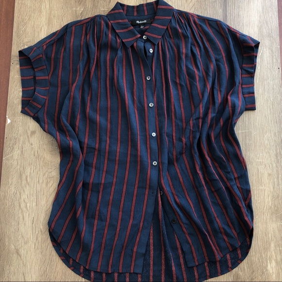 Madewell drapey central shirt in Cornelia stripe - Picture 6 of 8